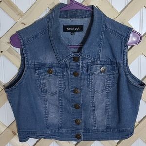 New Look Blue Denim Vest